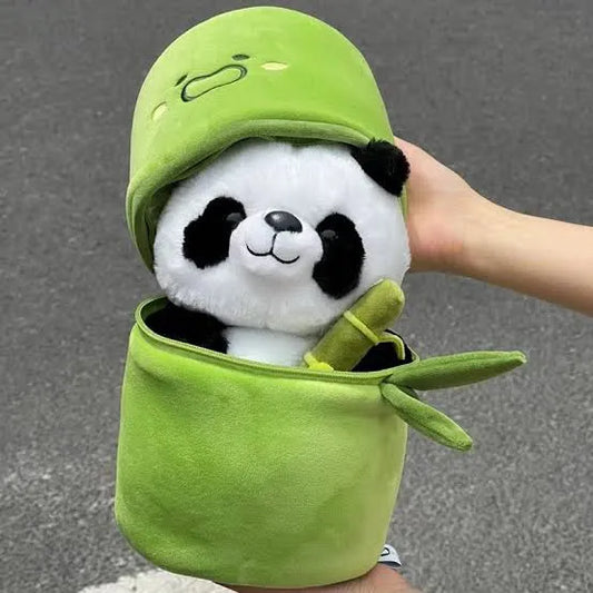 BambooHug™ Panda Plush – Kawaii Soft Panda Toy with Bamboo | 30cm Stuffed Animal Gift