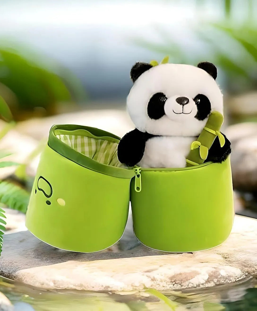 BambooHug™ Panda Plush – Kawaii Soft Panda Toy with Bamboo | 30cm Stuffed Animal Gift