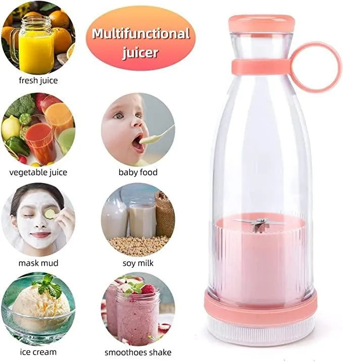 JuicyGo™ Electric Mini Juicer Bottle – Rechargeable Portable Blender for Smoothies & Juices