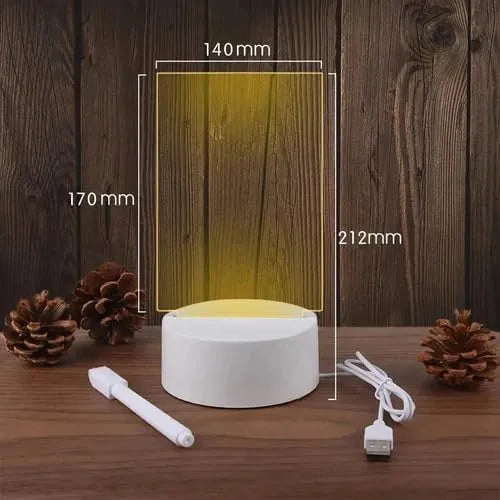 GlowNote™ – 3D LED Acrylic Message Note Board & Reusable Drawing Night Lamp