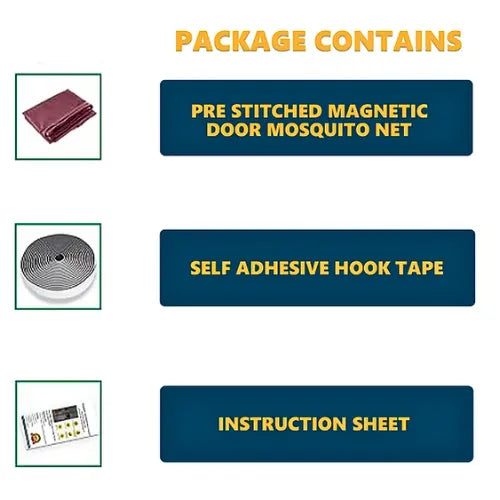 WonderNet™ Magnetic Mosquito Door Curtain – Foldable Mesh Screen with 80+ Magnets | Made in India