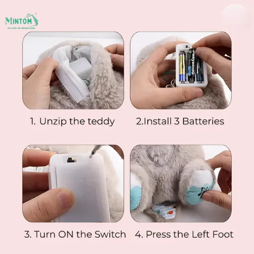 Breathing Teddy Bear with Soothing Music™ – Anxiety Relief Plush Toy for Kids & Adults