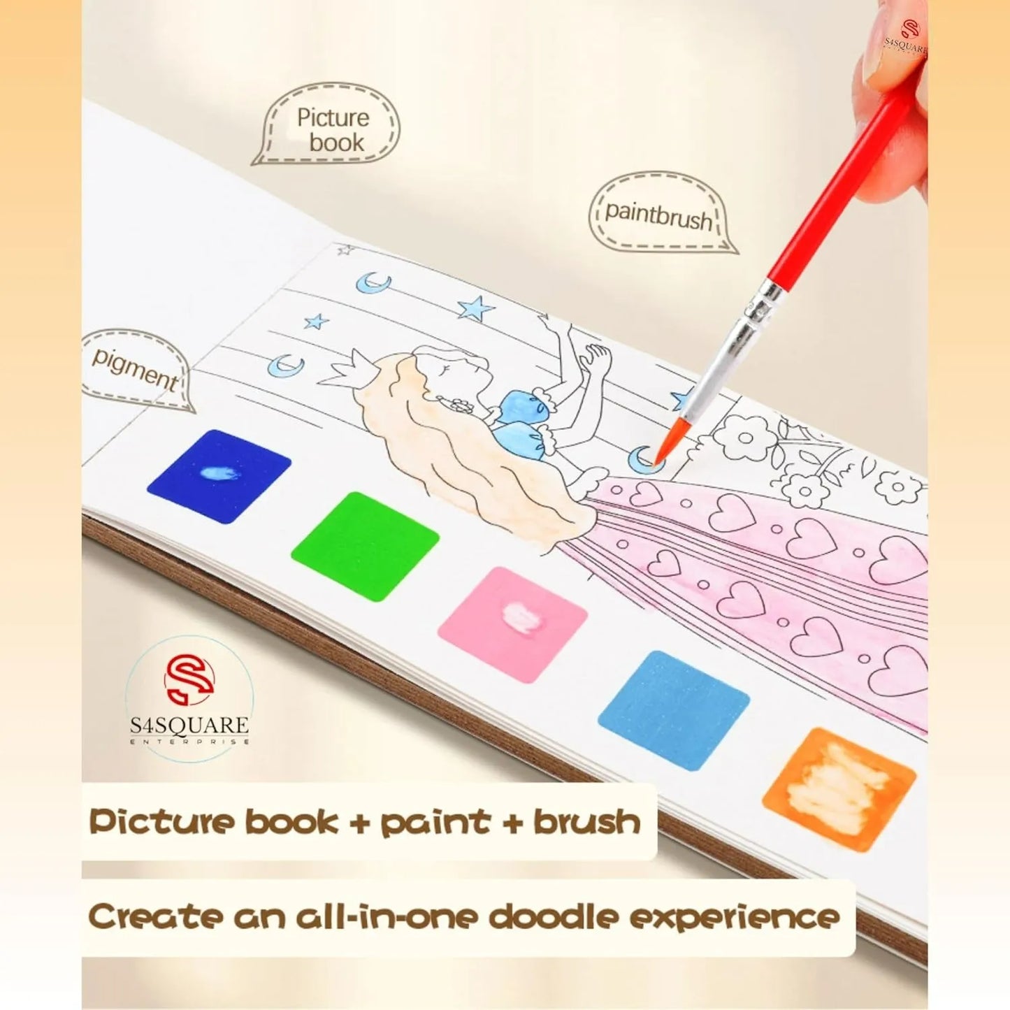 Watercolor Painting Book Set with Brush™ (Pack of 3)