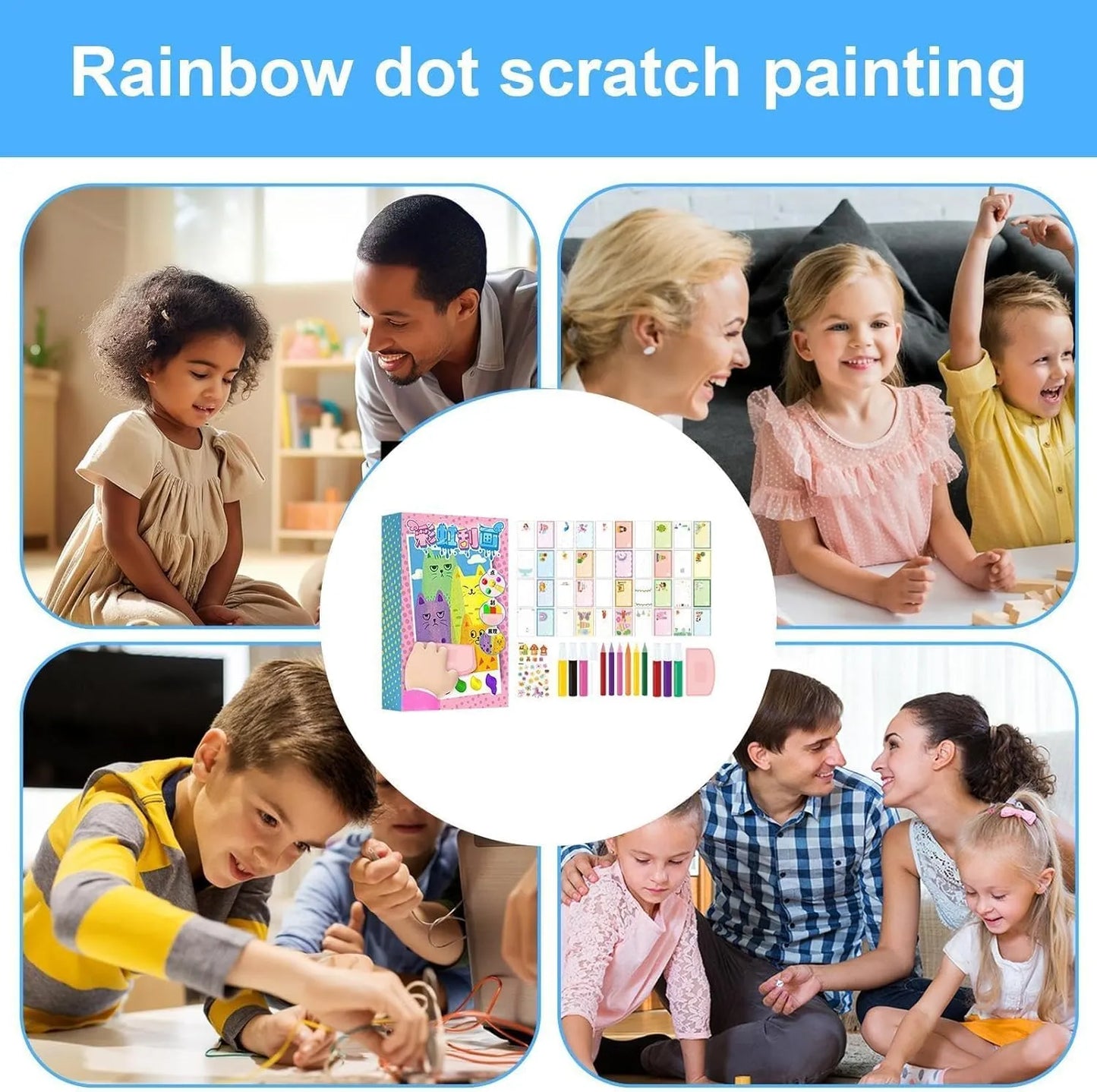 ColorFizz™ Rainbow Squeeze & Scratch Kit – Creative DIY Art Toy for Kids