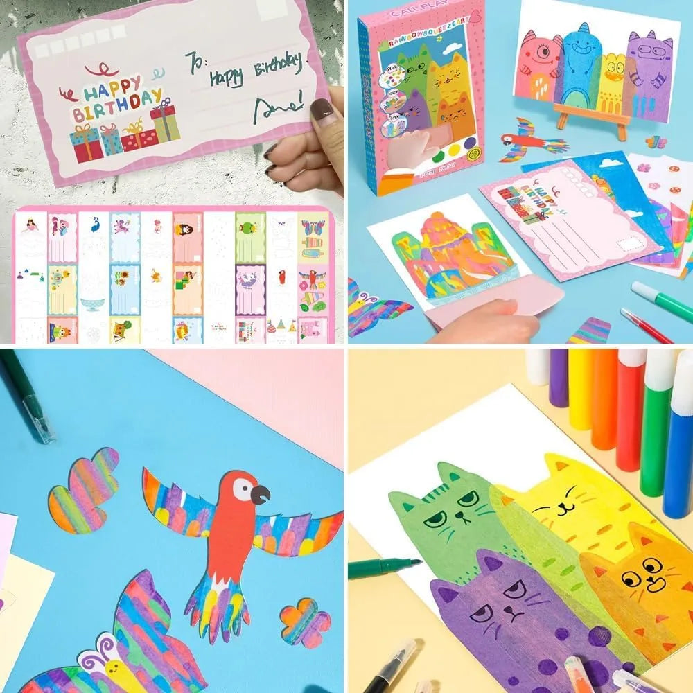ColorFizz™ Rainbow Squeeze & Scratch Kit – Creative DIY Art Toy for Kids