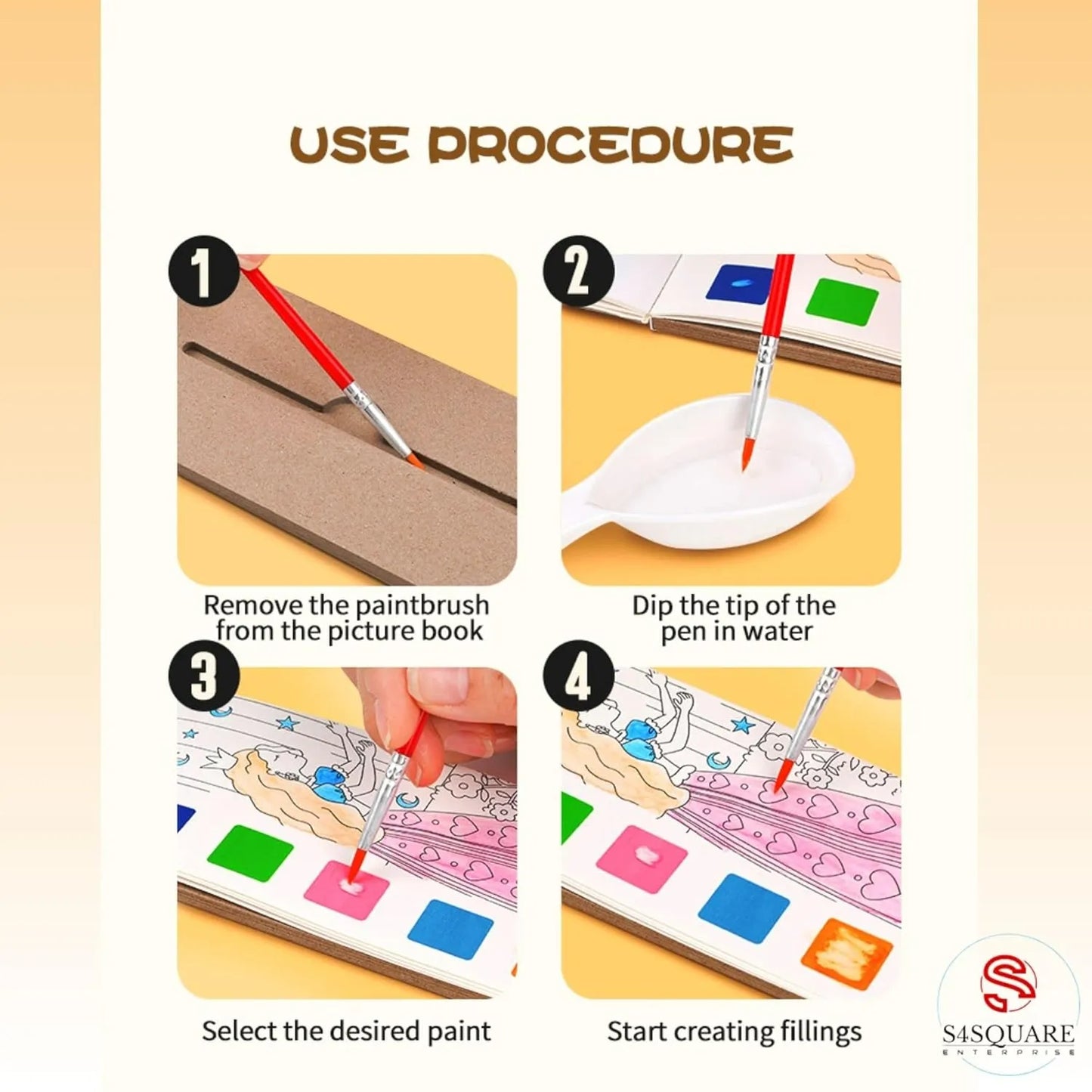 Watercolor Painting Book Set with Brush™ (Pack of 3)
