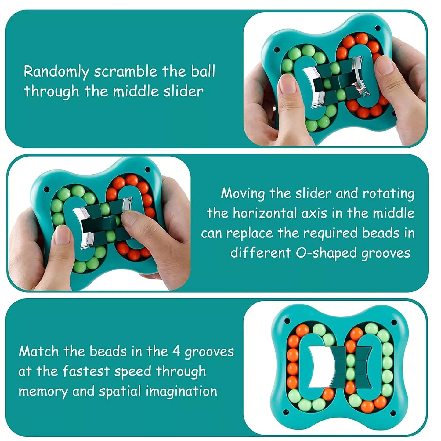 Rotating Magic Bean Cube – Intelligent Stress Relief Toy™