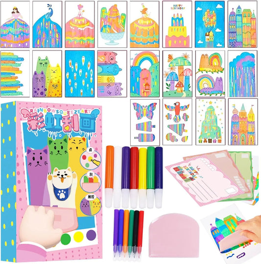 ColorFizz™ Rainbow Squeeze & Scratch Kit – Creative DIY Art Toy for Kids