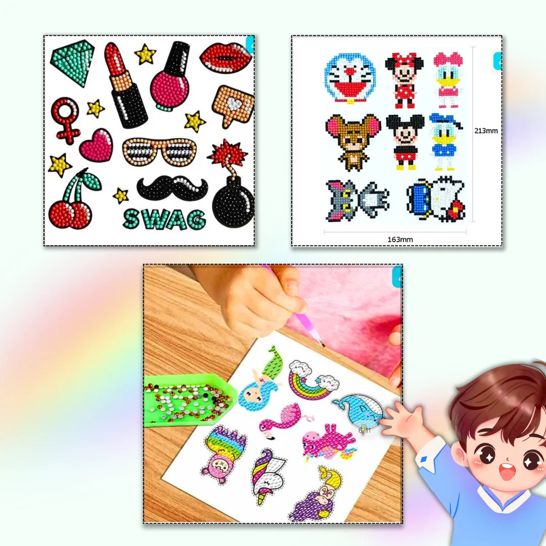 Mintom Diamond Painting Stickers™ - More than 8 Stickers