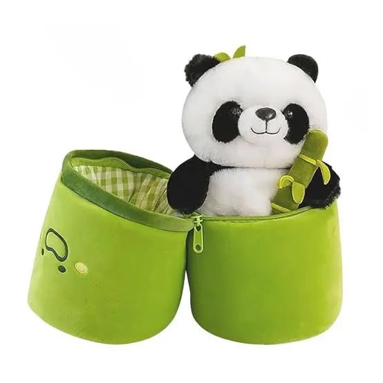 BambooHug™ Panda Plush – Kawaii Soft Panda Toy with Bamboo | 30cm Stuffed Animal Gift