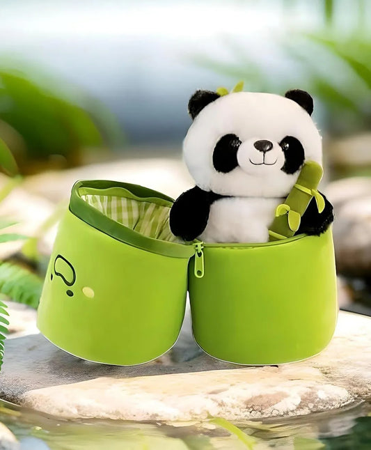 BambooHug™ Panda Plush – Kawaii Soft Panda Toy with Bamboo | 30cm Stuffed Animal Gift