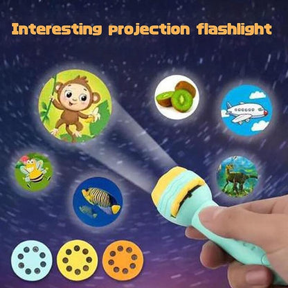StarStory™ Projector Torch – 6-Slide Flashlight with Story Images for Kids | Night Light & Learning Toy
