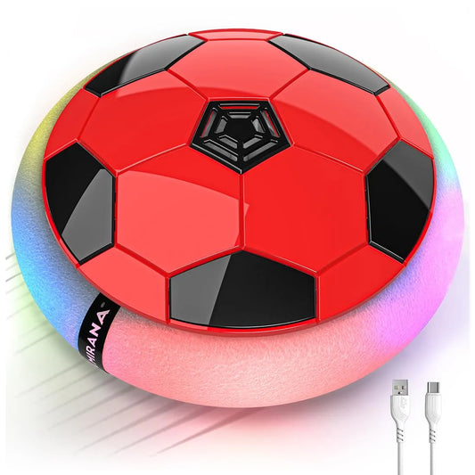 HoverBall™ – Indoor LED Football with Soft Bumper for Kids