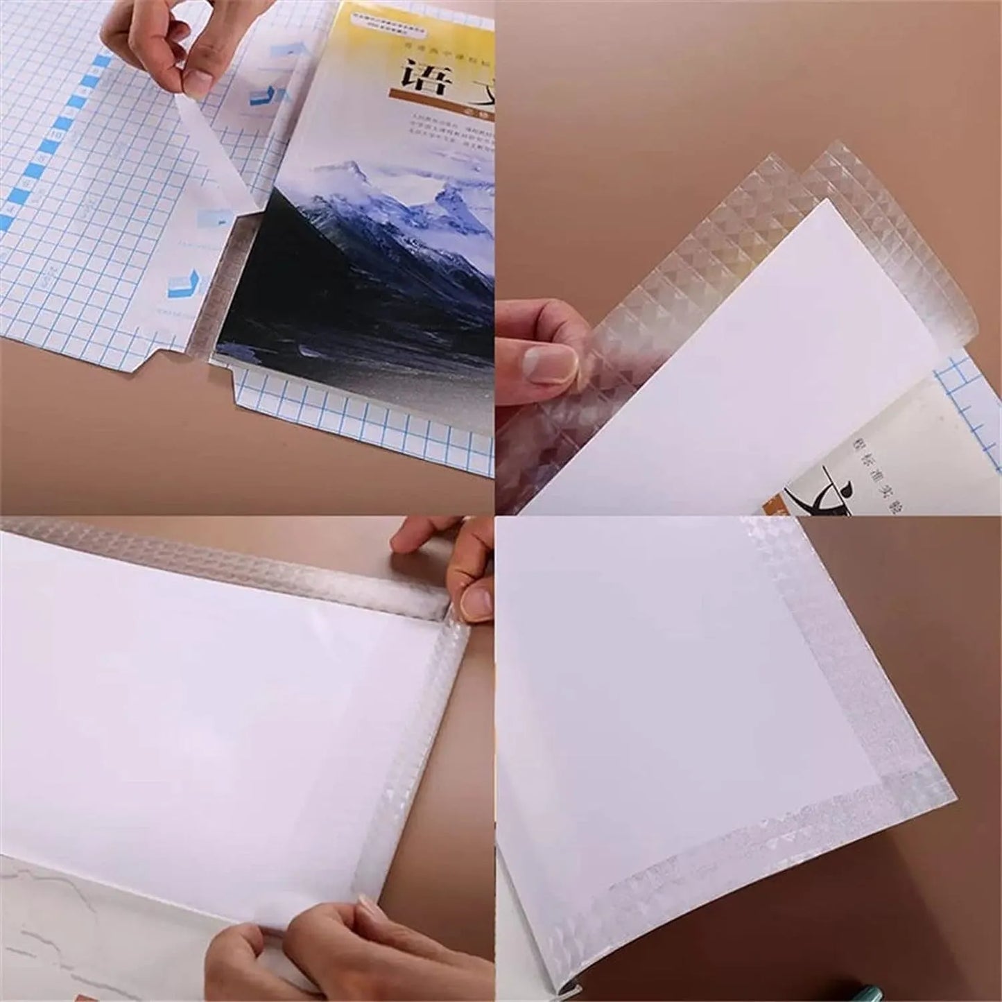 ClearCover Sticker Book Covers™ – Set of 30 Transparent Self-Adhesive Sheets (3 Sizes)