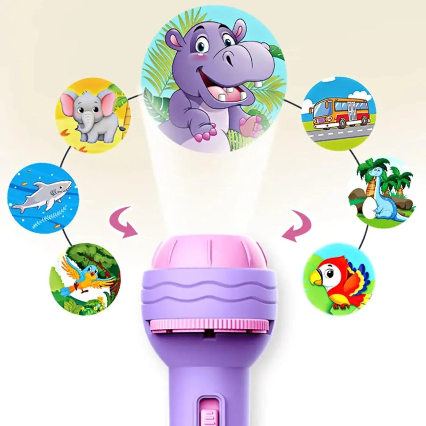 StarStory™ Projector Torch – 6-Slide Flashlight with Story Images for Kids | Night Light & Learning Toy