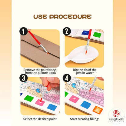 Watercolor Painting Book Set with Brush™ (Pack of 3)
