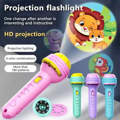 StarStory™ Projector Torch – 6-Slide Flashlight with Story Images for Kids | Night Light & Learning Toy