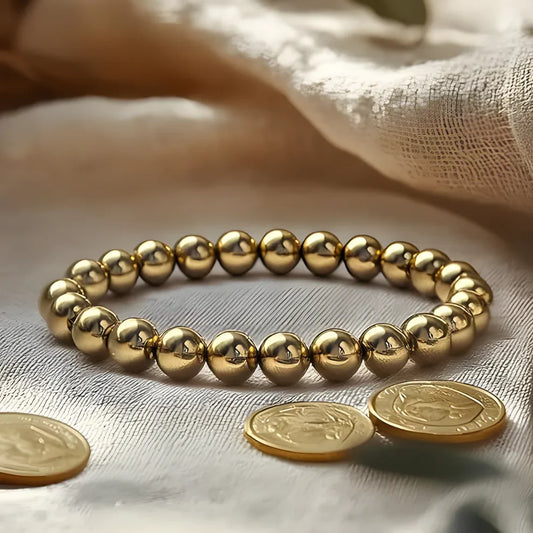Golden Pyrite Bracelet™ - 8mm Beads